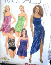 4848 SWIMDRESS,SKIRT,BRIEFS,SWIMSHORTS,TOP,SARONG PATTERN 18-32W